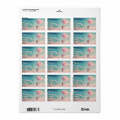 誕生日バルーン付き可愛いハリネズミ、カスタマイズ可能 ラベル (フルシート)