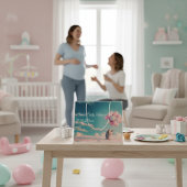 誕生日バルーン付き可愛いハリネズミ、カスタマイズ可能 ラージペーパーバッグ