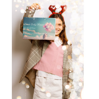 誕生日バルーン付き可愛いハリネズミ、カスタマイズ可能 ラージペーパーバッグ