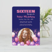 誕生日バルーン写真招待状 招待状 (スタンド正面)