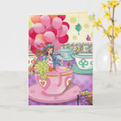 誕生日バルーン女の子ファンフェア |誕生日カード カード (黄色い花)