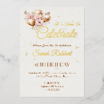 誕生日バルーン実在金ゴールド