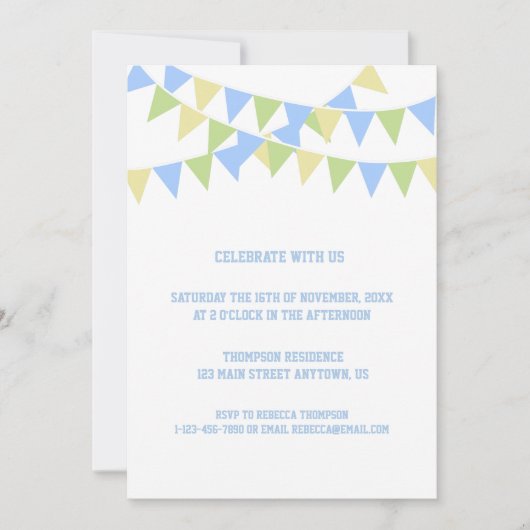 誕生日バルーン招待状 招待状 (正面)