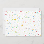 誕生日バルーン紙吹雪モダンパーティーかわいいおもしろい 招待状 (裏面)