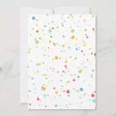 誕生日バルーン紙吹雪モダンパーティーかわいいおもしろい 招待状 (裏面)