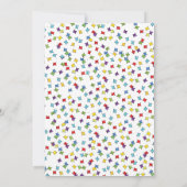 誕生日バルーン紙吹雪モダンパーティー 招待状 (裏面)