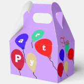 誕生日バルーン緑のカップケーキサンキューお名前 フェイバーボックス (正面)