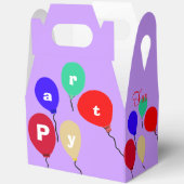 誕生日バルーン緑のカップケーキサンキューお名前 フェイバーボックス (見開き)