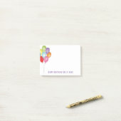 誕生日バルーン編集可能な投稿メモ ポストイット (デスク上)