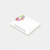 誕生日バルーン編集可能な投稿メモ ポストイット (アングル)