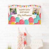 誕生日バルーン金ゴールドピンク紙吹雪写真Any Age 横断幕 (インサイチュ)