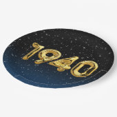 誕生日バルーン1940星紙プレート ペーパープレート (アングル)
