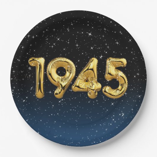 誕生日バルーン1945星 ペーパープレート (正面)