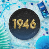 誕生日バルーン1946星 ペーパープレート (パーティー)