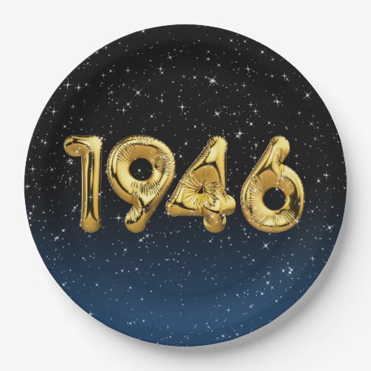 誕生日バルーン1946星 ペーパープレート (正面)