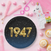 誕生日バルーン1947星 ペーパープレート (パーティー)