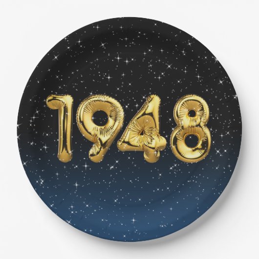 誕生日バルーン1948星 ペーパープレート (正面)