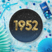 誕生日バルーン1952星 ペーパープレート (パーティー)