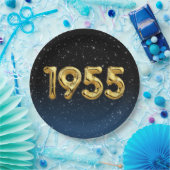 誕生日バルーン1955星 ペーパープレート (パーティー)
