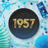 誕生日バルーン1957星紙プレート ペーパープレート (パーティー)