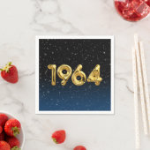 誕生日バルーン1964星 スタンダードカクテルナプキン (インサイチュ)