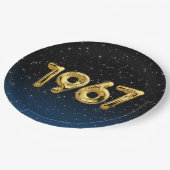 誕生日バルーン1967星紙プレート ペーパープレート (アングル)