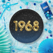 誕生日バルーン1968星 ペーパープレート (パーティー)