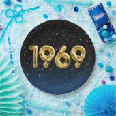 誕生日バルーン1969星 ペーパープレート (パーティー)