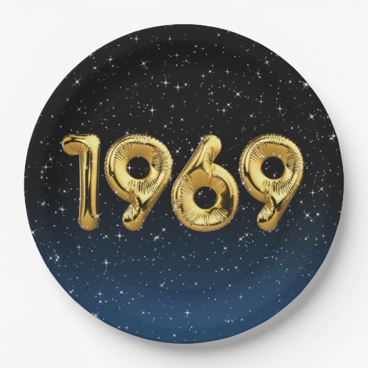 誕生日バルーン1969星 ペーパープレート (正面)