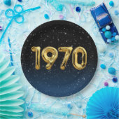 誕生日バルーン1970星紙プレート ペーパープレート (パーティー)