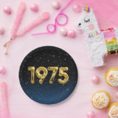 誕生日バルーン1975星 ペーパープレート (パーティー)