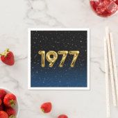 誕生日バルーン1977星ナプキンス スタンダードカクテルナプキン (インサイチュ)
