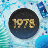 誕生日バルーン1978星紙プレート ペーパープレート (パーティー)