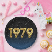 誕生日バルーン1979星 ペーパープレート (パーティー)