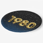 誕生日バルーン1980星 ペーパープレート (アングル)
