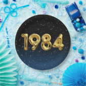 誕生日バルーン1984星ナプキンス ペーパープレート (パーティー)