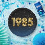 誕生日バルーン1985星 ペーパープレート (パーティー)
