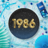 誕生日バルーン1986星紙プレート ペーパープレート (パーティー)