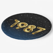 誕生日バルーン1987星紙プレート ペーパープレート (アングル)