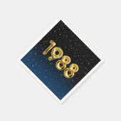 誕生日バルーン1988星ナプキンス スタンダードカクテルナプキン (角)