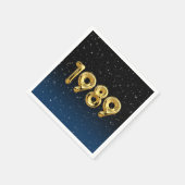 誕生日バルーン1989 In Stars Napkins スタンダードカクテルナプキン (角)