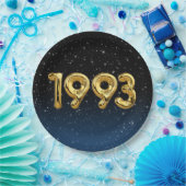 誕生日バルーン1993星 ペーパープレート (パーティー)