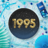 誕生日バルーン1995星 ペーパープレート (パーティー)