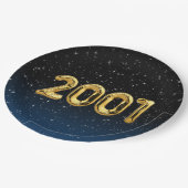 誕生日バルーン2001星紙プレート ペーパープレート (アングル)