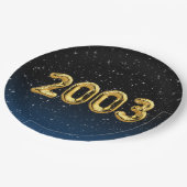誕生日バルーン2003星紙プレート ペーパープレート (アングル)