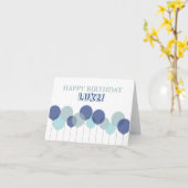 誕生日バルーン カード (黄色い花)