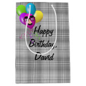 誕生日バルーン（グレープレイド） ミディアムペーパーバッグ (正面)