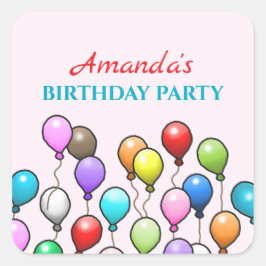 誕生日バルーン スクエアシール