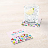 誕生日バルーン スクエアペーパーコースター (インサイチュ)