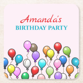 誕生日バルーン スクエアペーパーコースター